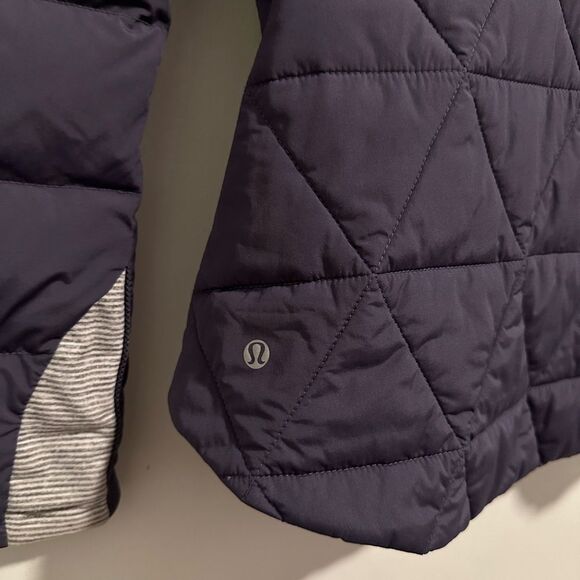 Lululemon Fluffed Up Jacket Purple Nightfall Puffer Goose Down Quilted Winter - Picture 12 of 15